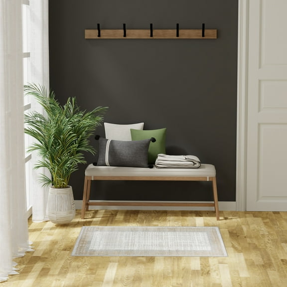 Nourison Dekor 2' x 4' Grey Modern Indoor Rug