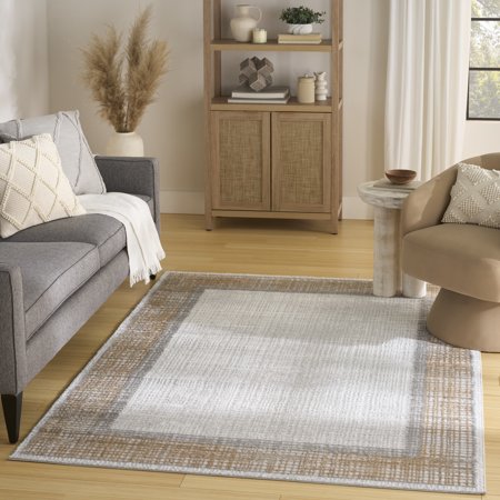 Nourison Dekor 5'3" x 7' Grey Modern Indoor Rug