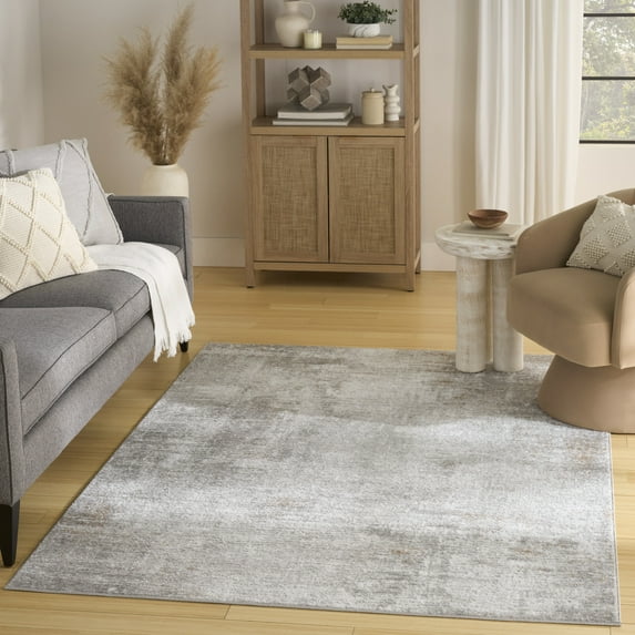 Nourison Dekor 4' x 6' Grey Modern Indoor Rug
