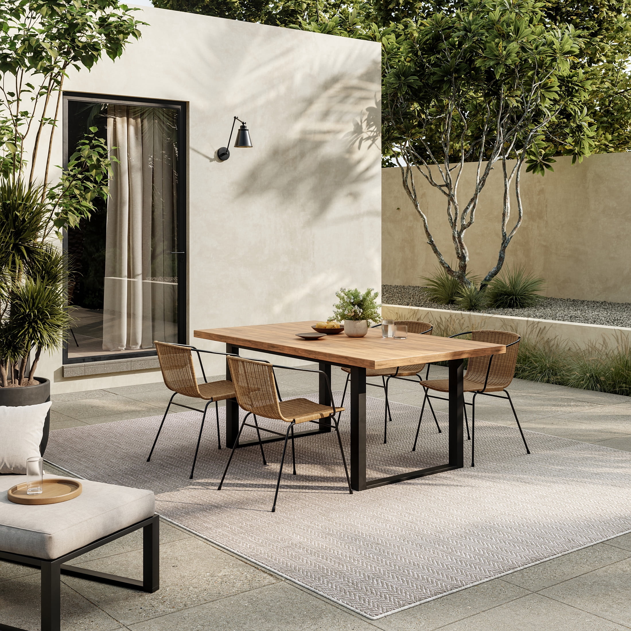 Nourison Horizon Indoor/Outdoor 9' x 12' Grey Modern Rug