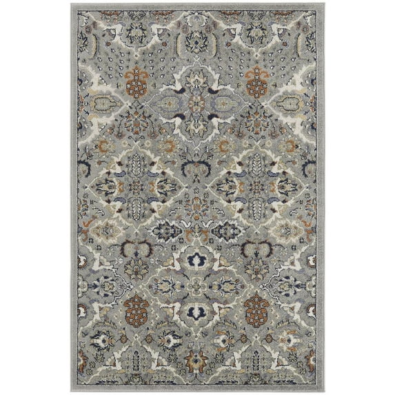 Nourison Home Allur All-over design Grey 5'3" x 7'3" Area Rug, Easy Cleaning, Non Shedding, Bed Room, Living Room, Dining Room, Kitchen (5x7)