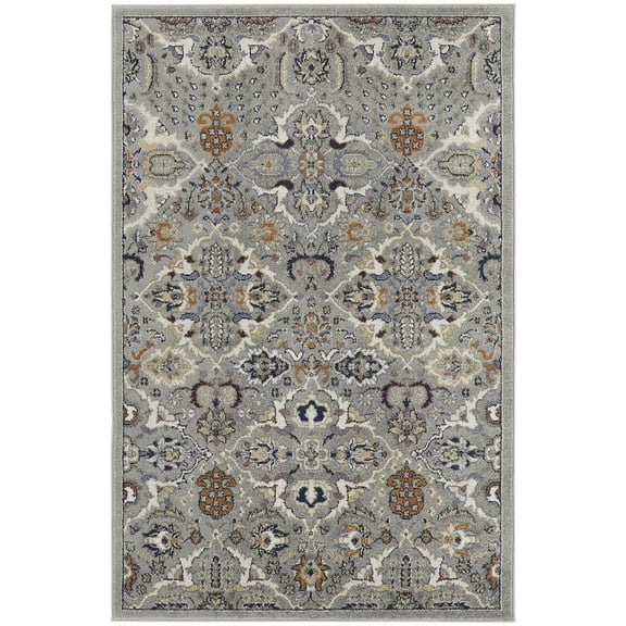 Nourison Home Allur All-over design Grey 5'3" x 7'3" Area Rug, Easy Cleaning, Non Shedding, Bed Room, Living Room, Dining Room, Kitchen (5x7)
