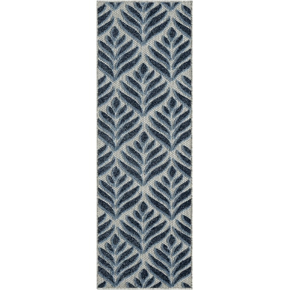 Nourison Aloha 2' x 6' Blue Outdoor Rug