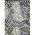 thumbnail image 1 of Nourison Aloha 9' x 12' Grey Blue Tropical Rug, 1 of 10