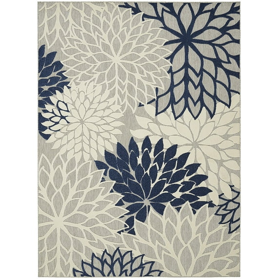 Nourison Home Aloha 9' x 12' Ivory Navy Area Rug