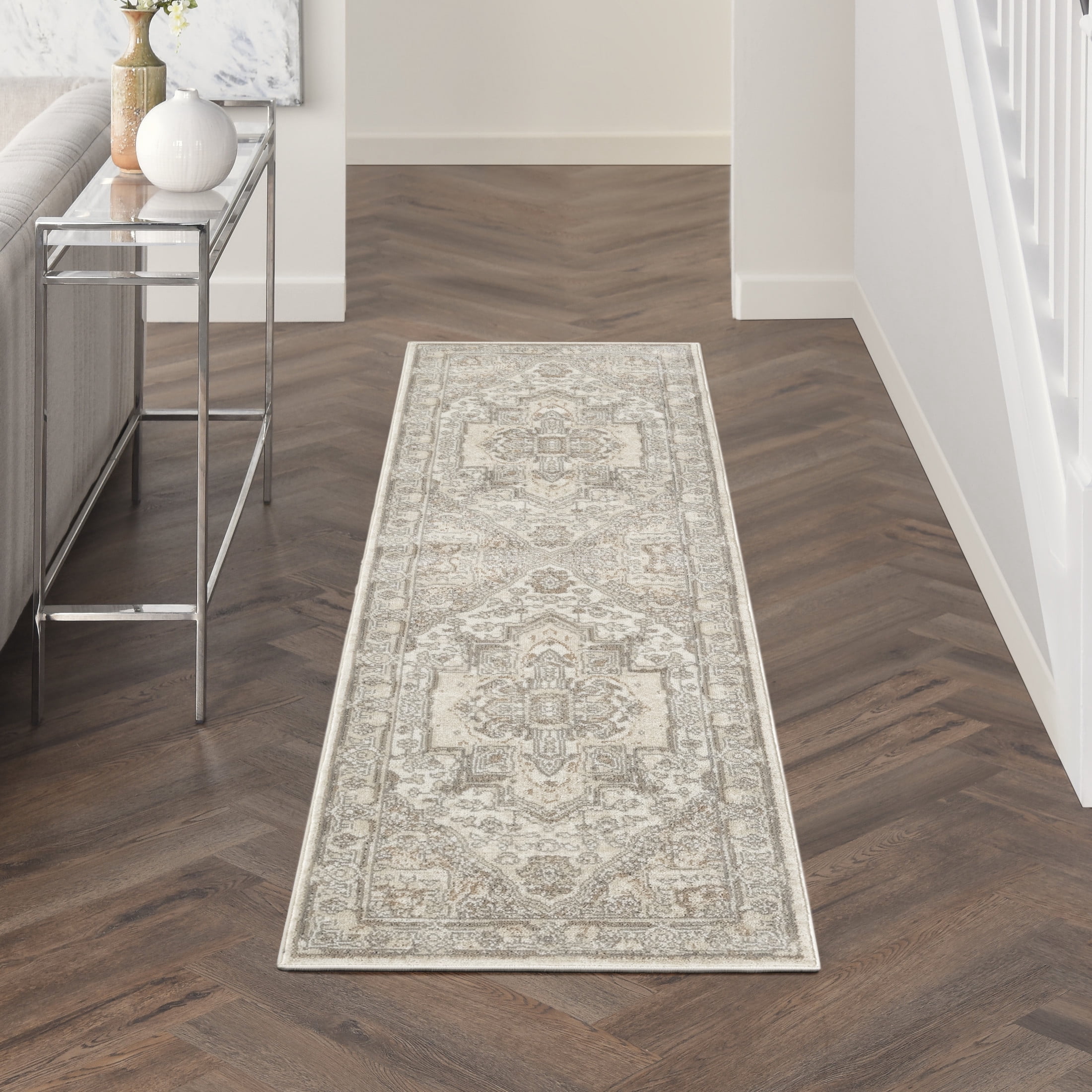 Nourison Concerto 2'2" x 10' Beige Vintage Indoor Rug