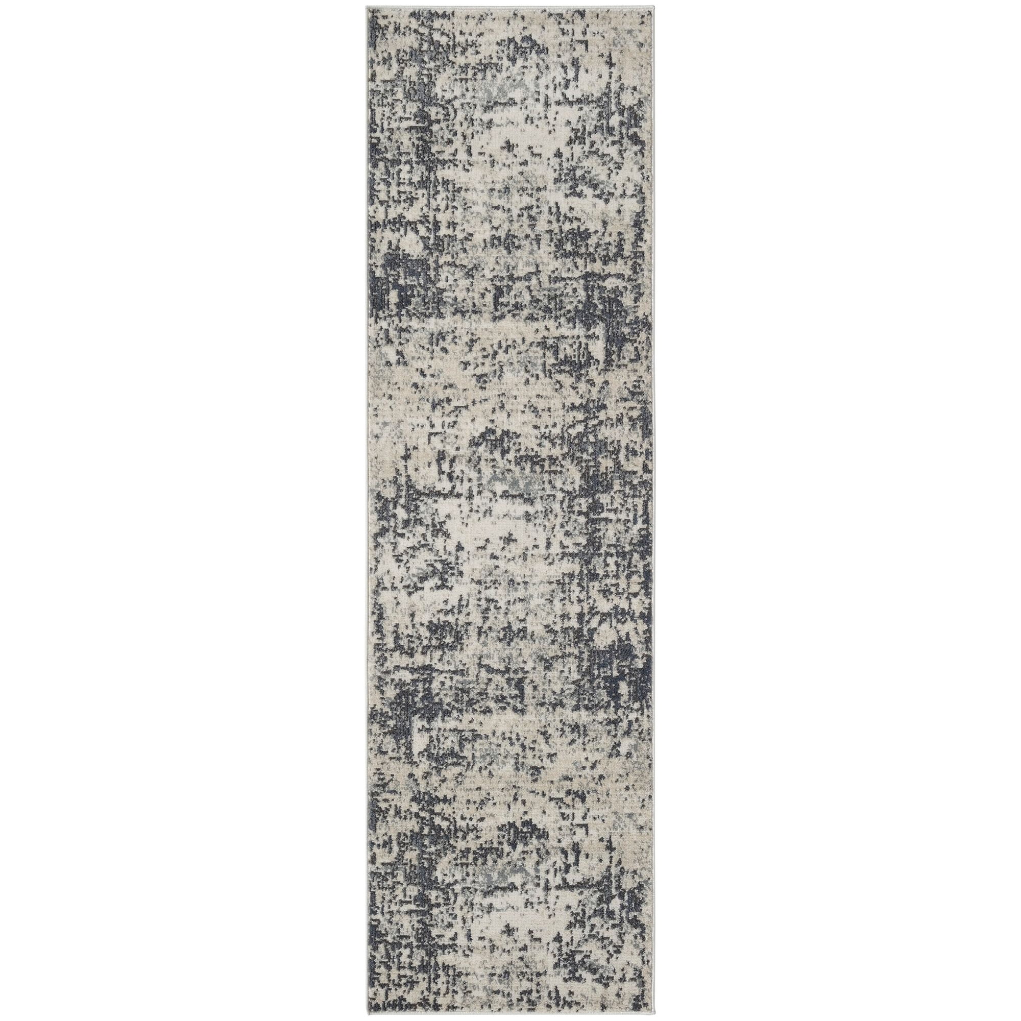 Nourison Concerto 2'2" x 7'6" Ivory Grey Modern Indoor Rug