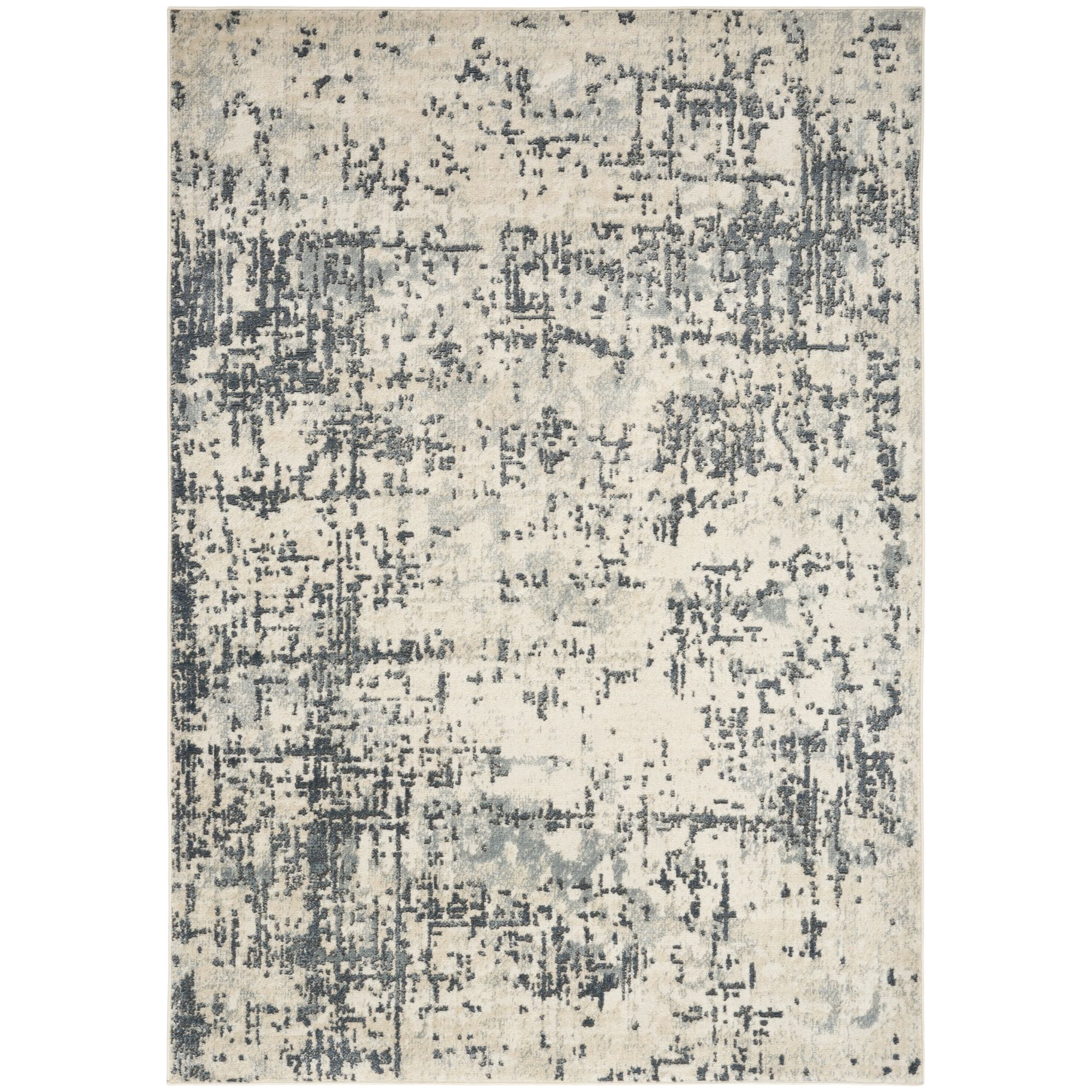 Nourison Concerto 6' x 9' Ivory Grey Modern Indoor Rug