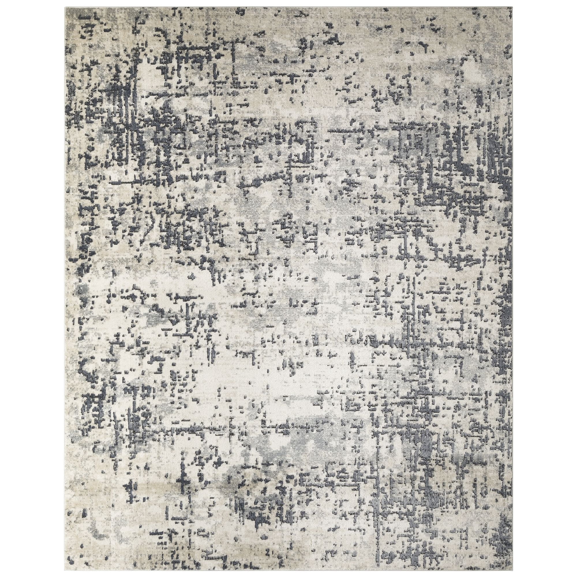 Nourison Concerto 7'10" x 9'10" Ivory Grey Modern Indoor Rug