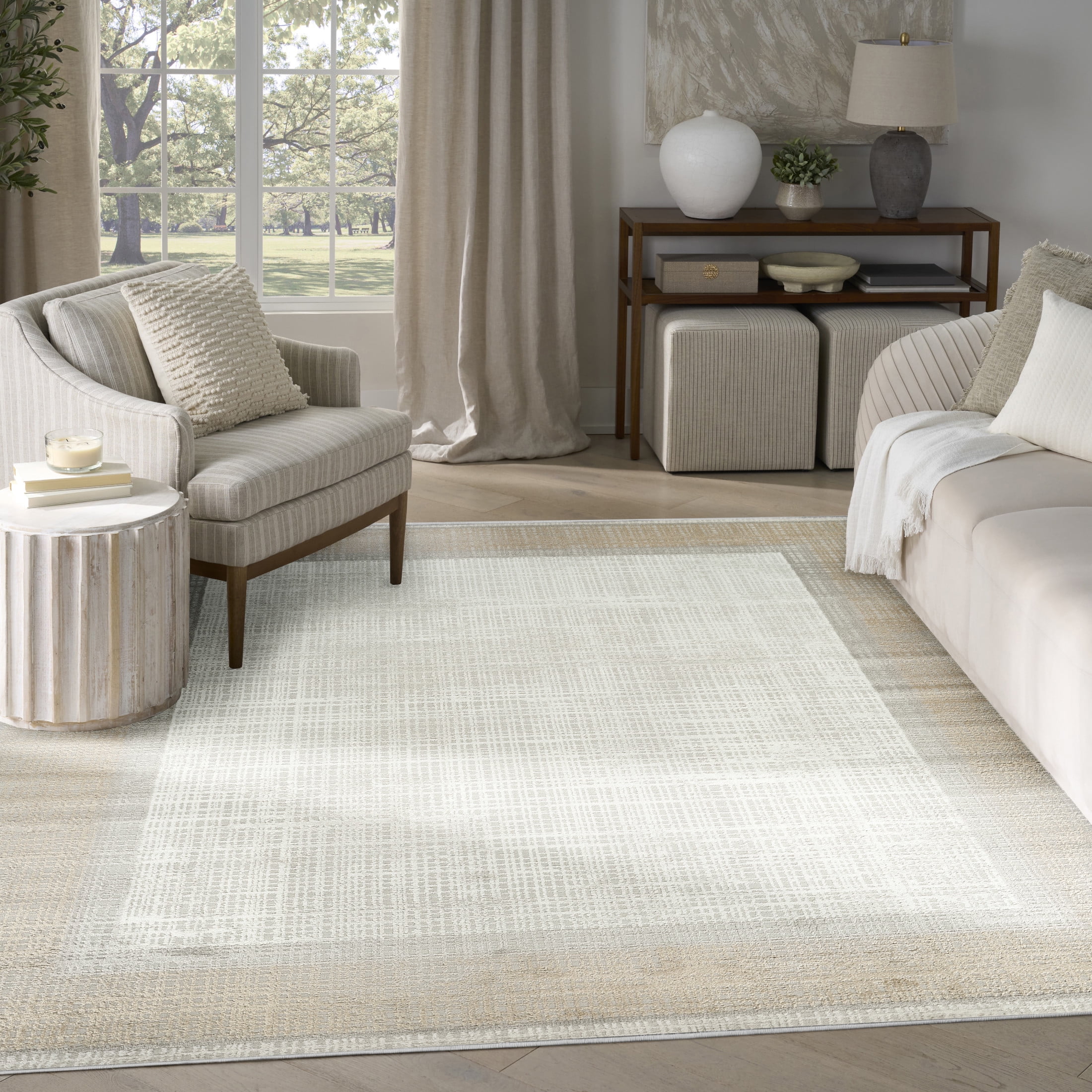 Nourison Dekor 7'10" x 9'10" Grey Modern Indoor Rug