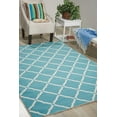 thumbnail image 1 of Nourison Home & Garden Indoor/Outdoor Aqua 4'4" x 6'3" Area Rug, (4x6), 1 of 6