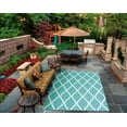 thumbnail image 1 of Nourison Home & Garden Indoor/Outdoor Aqua 7'9" x 10'10" Area Rug, (8x11), 1 of 5