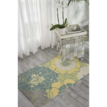Nourison Home & Garden Indoor/Outdoor Green 2'3" x 3'9" Area Rug, (2x4)