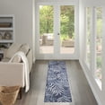 thumbnail image 1 of Nourison Garden Oasis 2' x 6' Navy Tropical Rug, 1 of 10