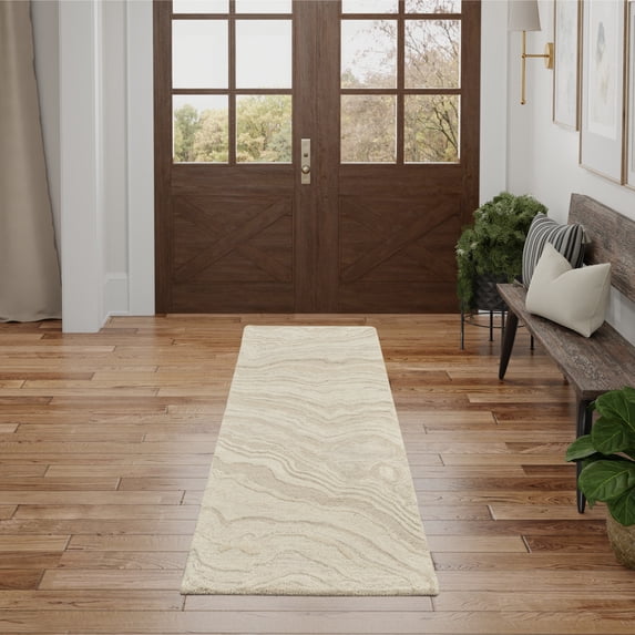 Nourison Graceful 2'3" x 7'6" Beige Modern Indoor Rug