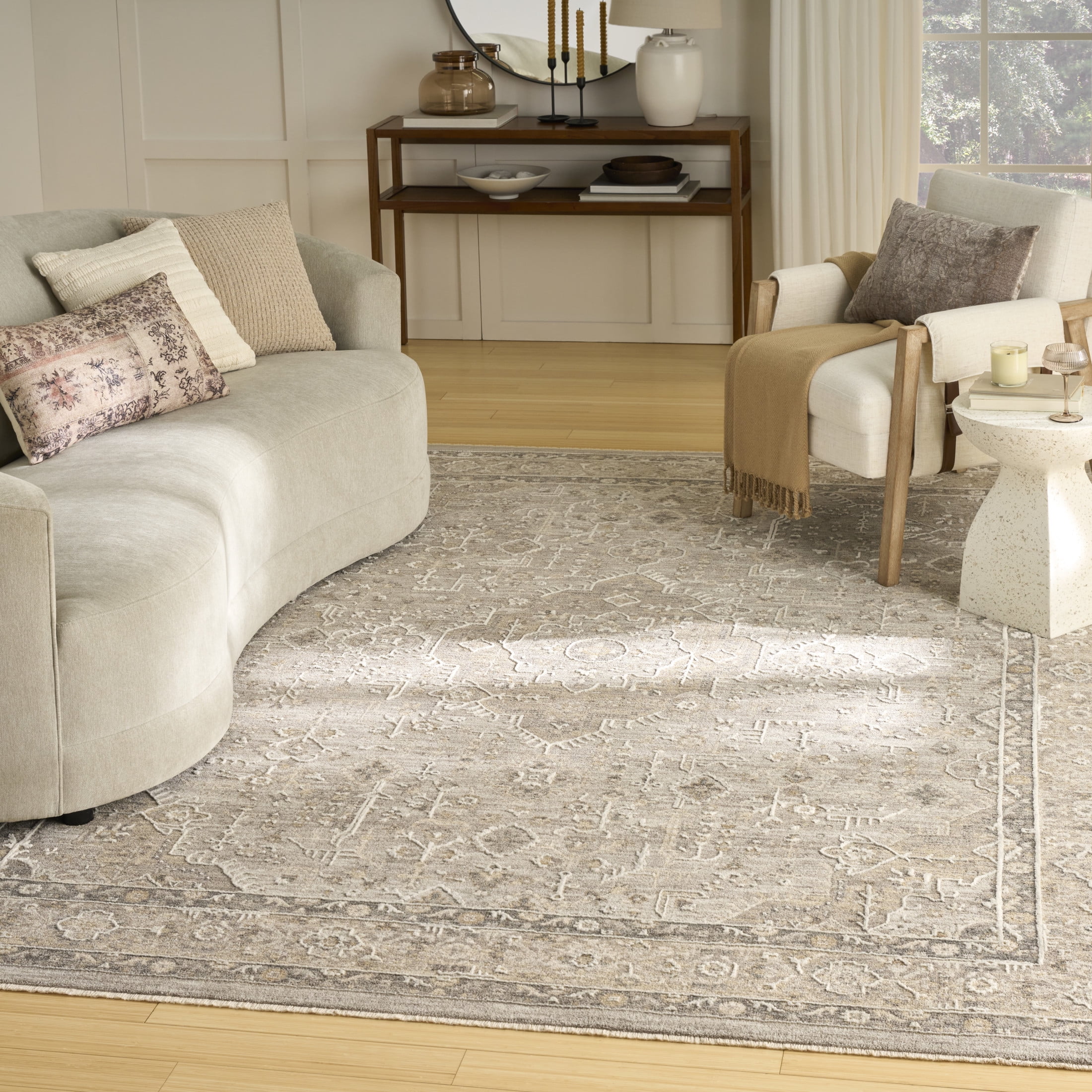 Nourison Harbor 5'3" x 7'6" Grey Vintage Indoor Rug