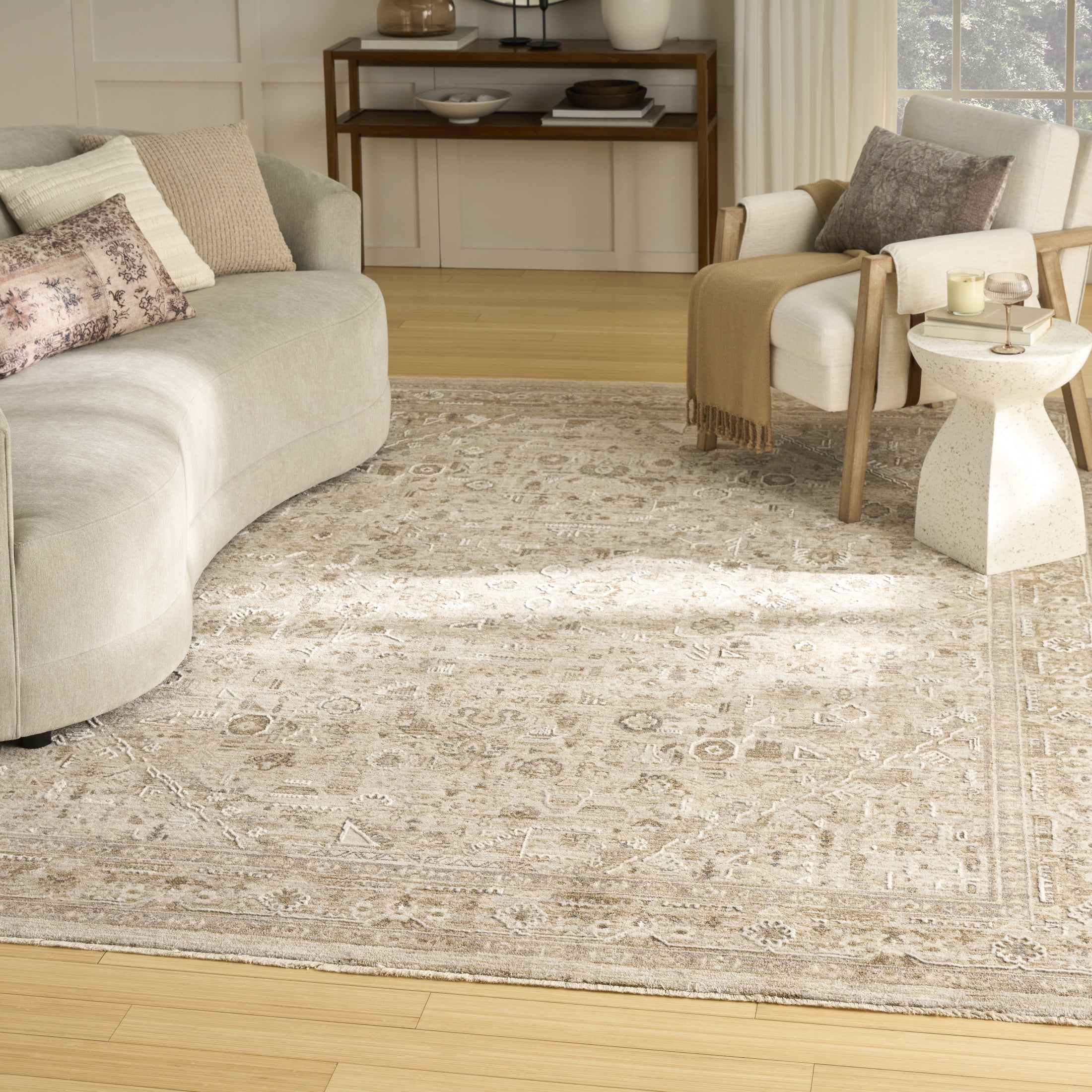 Nourison Harbor 9'6" x 13'2" Beige Vintage Indoor Rug