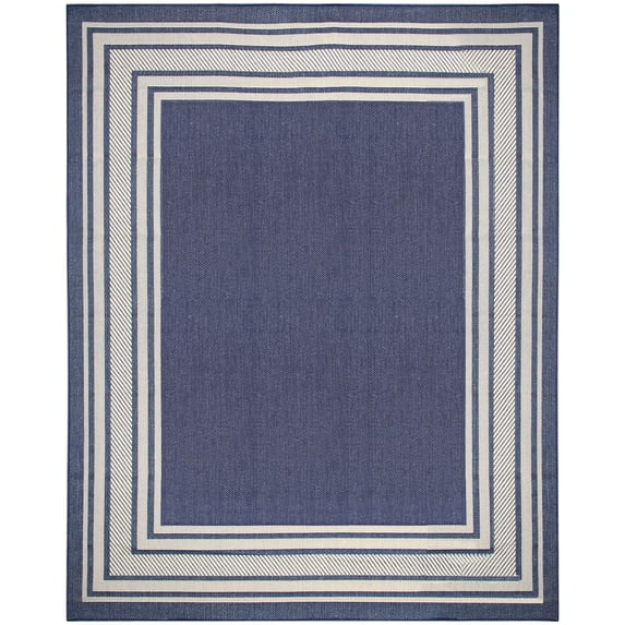Nourison Horizon Indoor/Outdoor 10' x 14' Navy Modern Rug