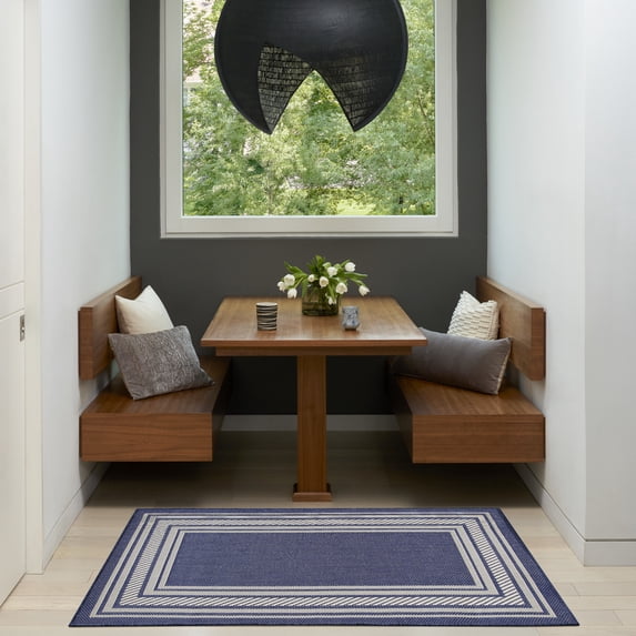 Nourison Horizon Indoor/Outdoor 3' x 5' Navy Modern Rug