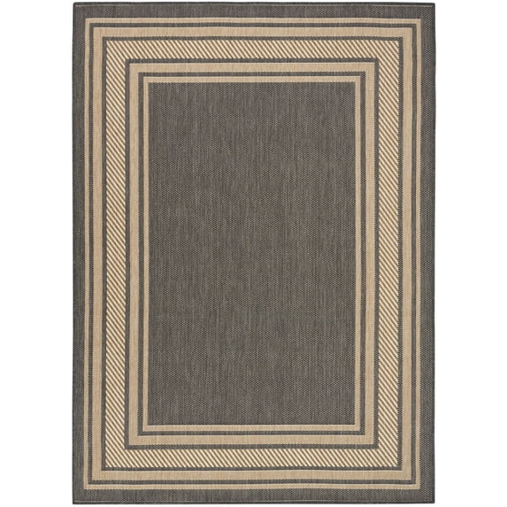 Nourison Horizon Indoor/Outdoor 6' x 9' Charcoal Modern Rug