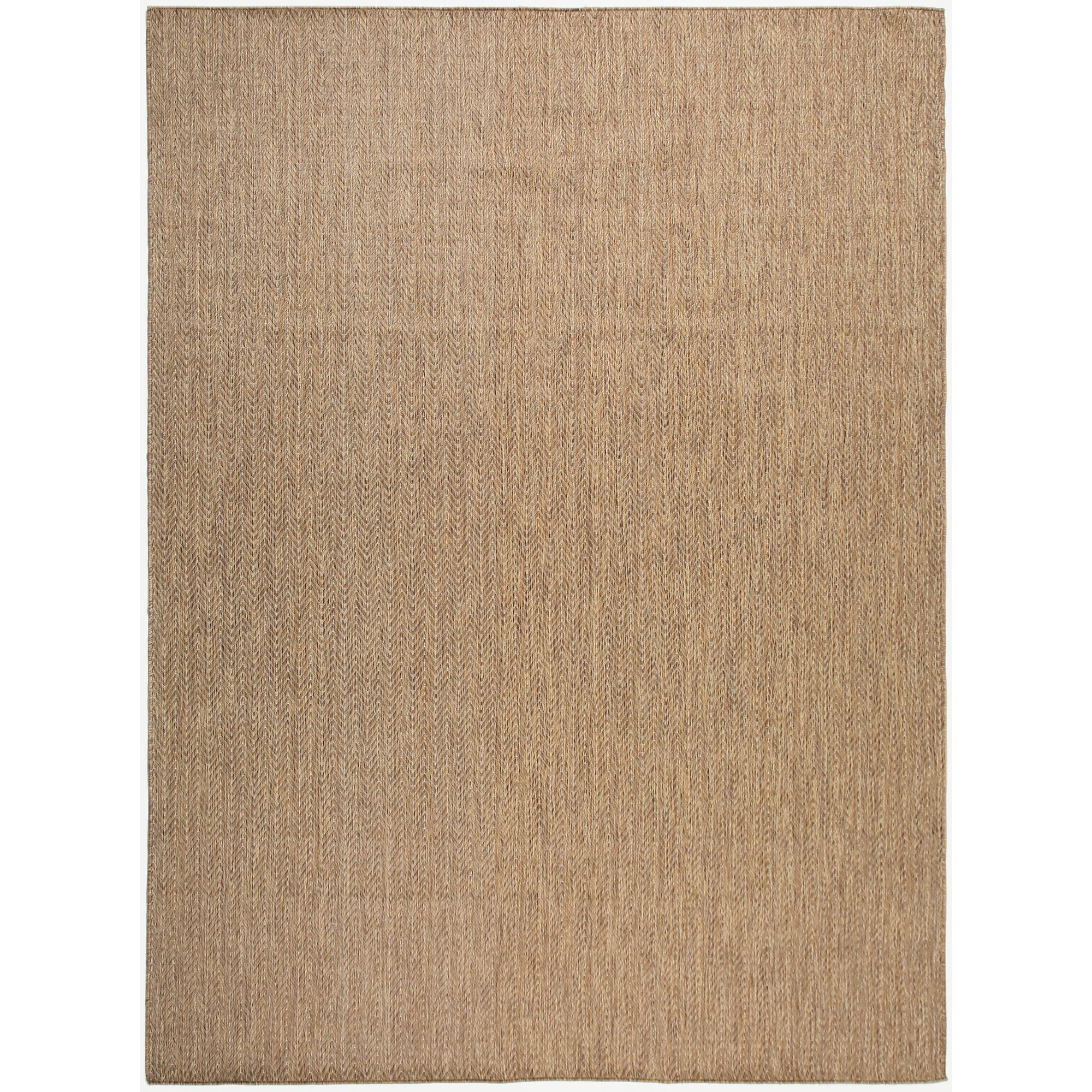 Natural Geometric Flatwoven Rectangular 8' x 10' Indoor/Outdoor Rug