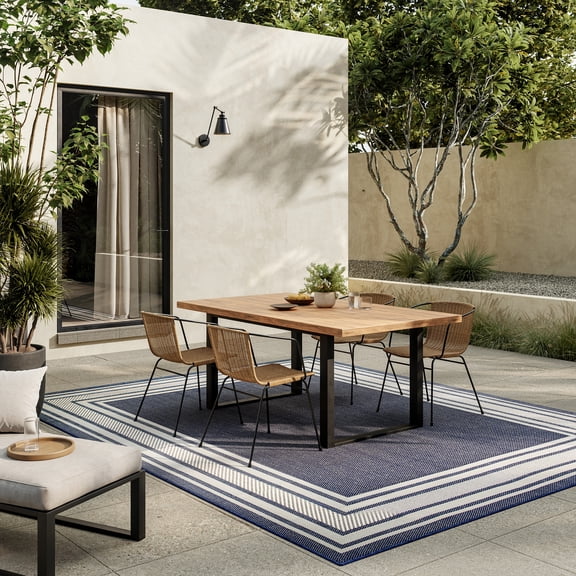 Nourison Horizon Indoor/Outdoor 8' x 10' Navy Modern Rug