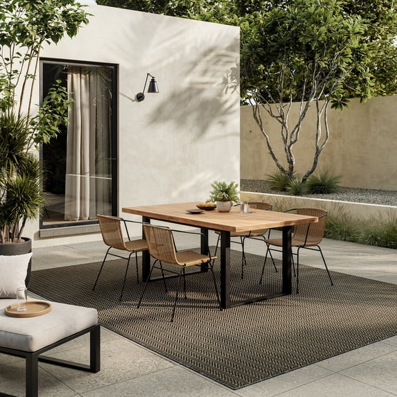 Nourison Horizon Indoor/Outdoor 9' x 12' Charcoal Modern Rug
