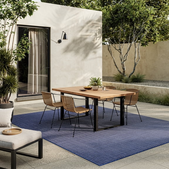Nourison Horizon Indoor/Outdoor 9' x 12' Navy Modern Rug