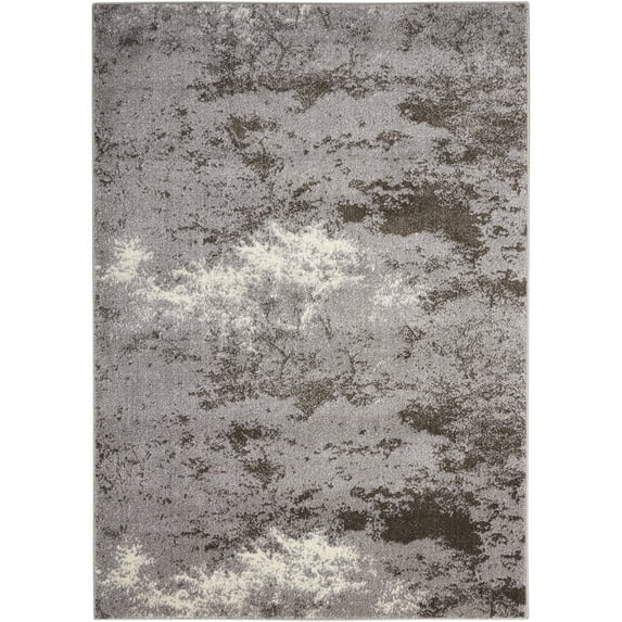 Nourison Home Illusion KI243 Grey 3'11" x 5'11" 4' x 6' Ivory