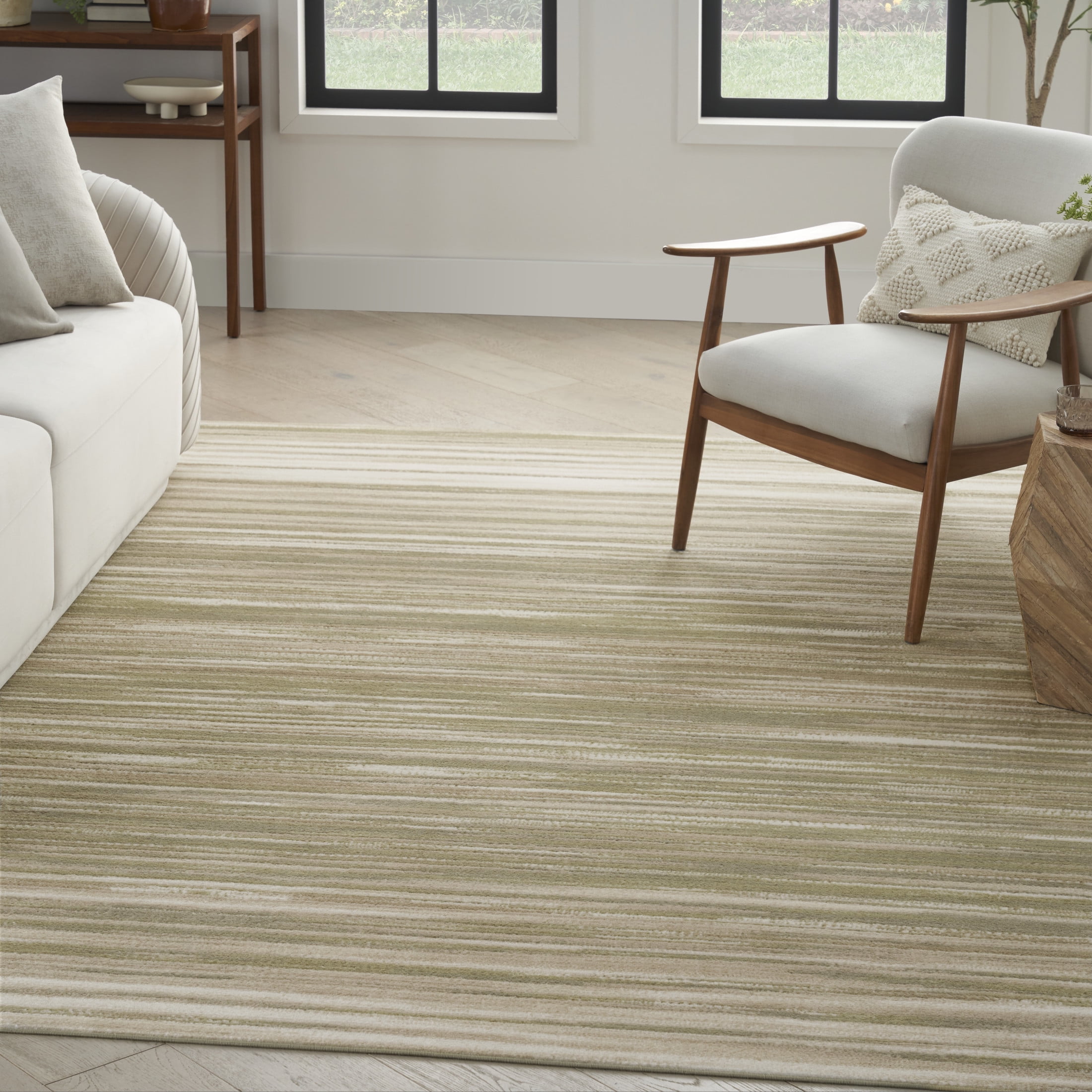 Nourison Jubilant 10' x 14' Green Ivory Modern Indoor Rug