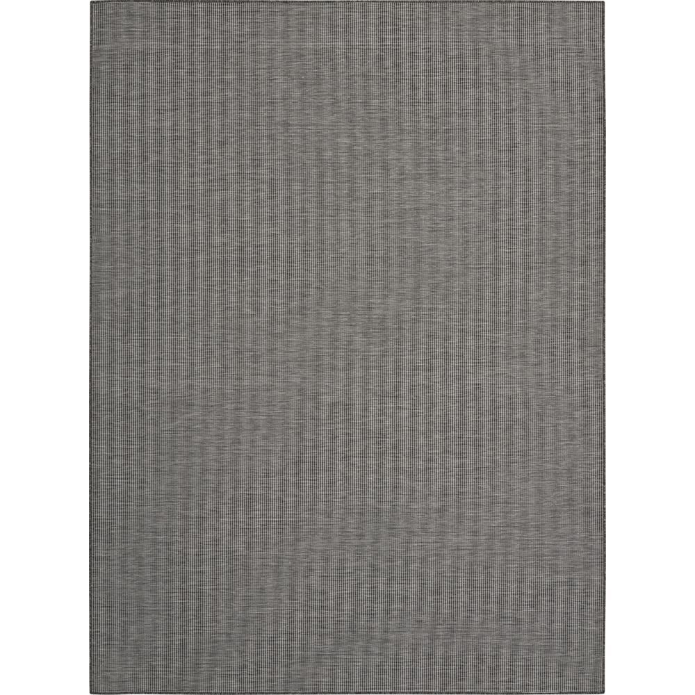 Charcoal 6' x 9' Solid Synthetic Flat Woven Rug