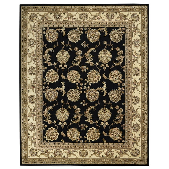 Nourison Nourison 2000 90" x 114" Oval Wool Indoor Rug in Black Persian