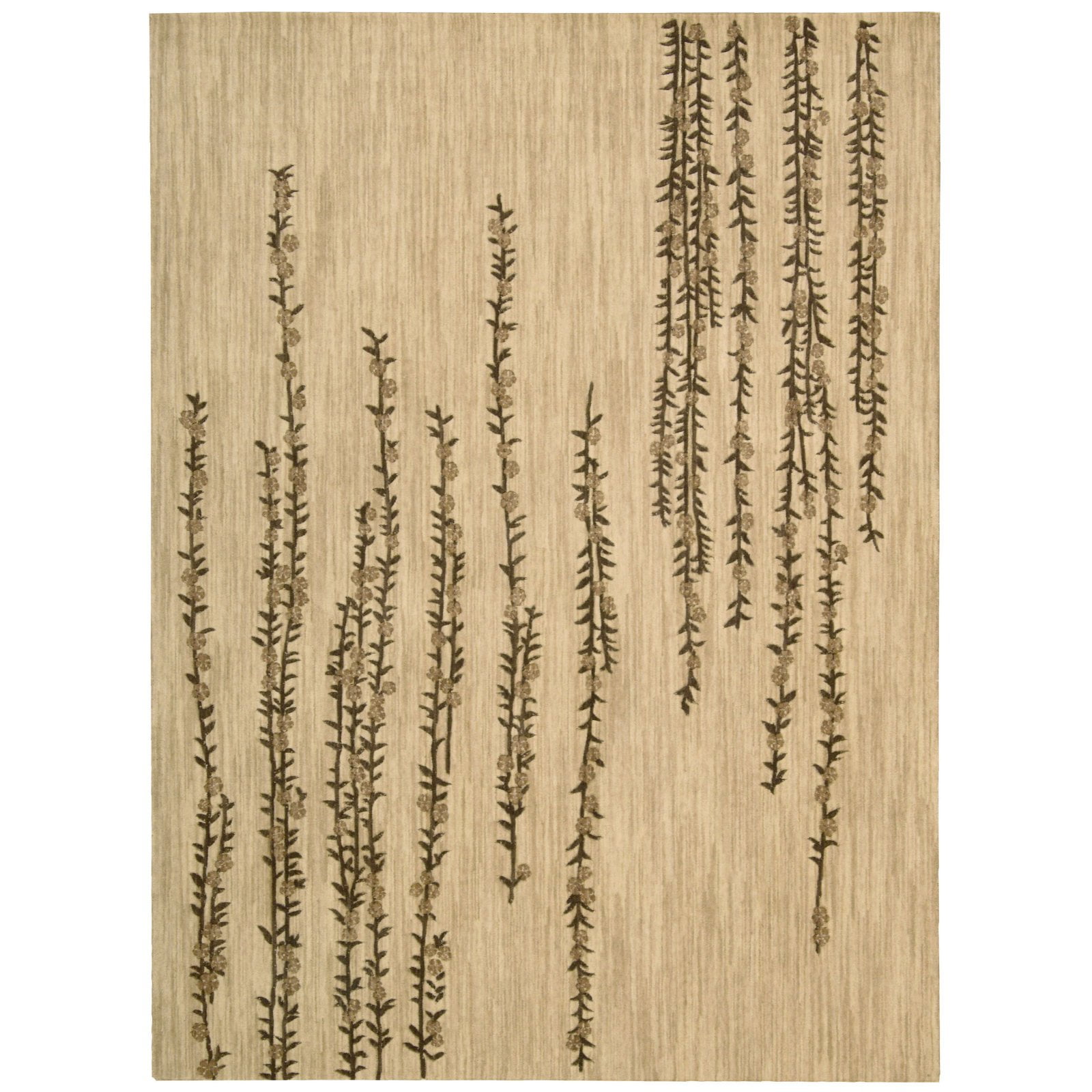Modern Radiant Impressions Beige Wool Runner Rug - 7'9" x 10'10"