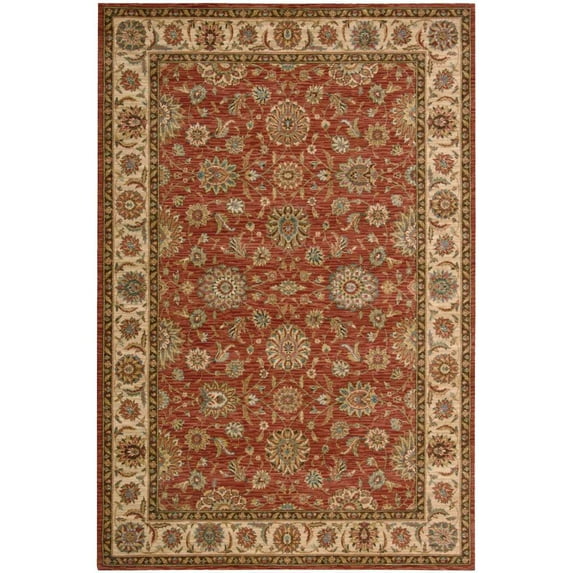 Nourison Living Treasures Rust Area Rug Rust 5'6" x 8'3"