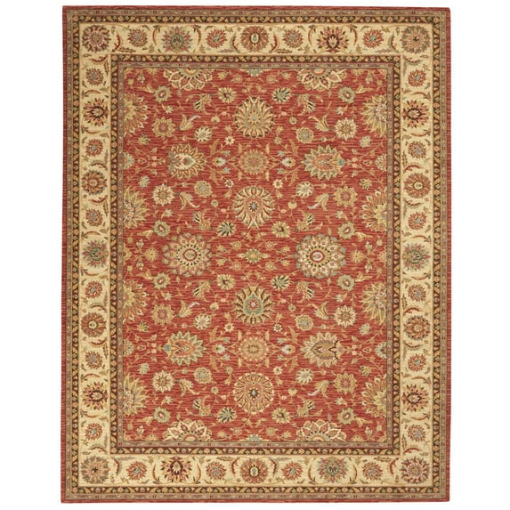 Nourison Living Treasures Rust Area Rug Rust 7'6" x 9'6"