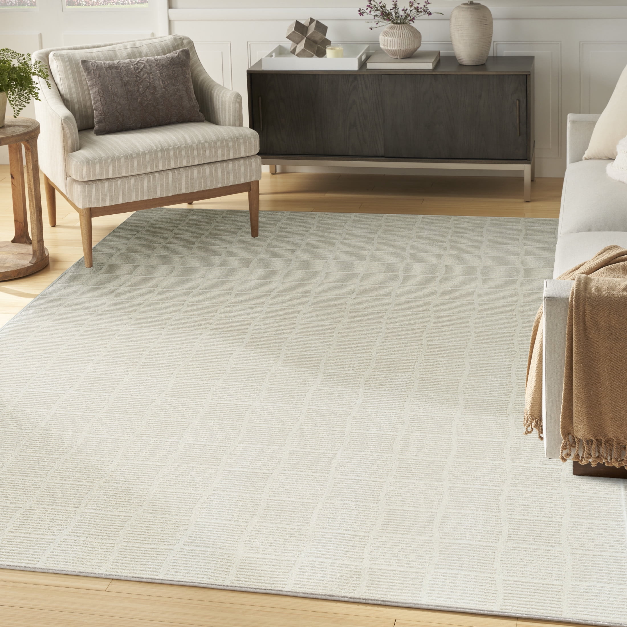 Nourison Renewed 6'6" x 9'2" Ivory Modern Indoor Rug
