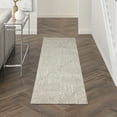 thumbnail image 1 of Nourison Textured Home 2'3" x 7'6" Grey Ivory Modern Indoor Rug, 1 of 8