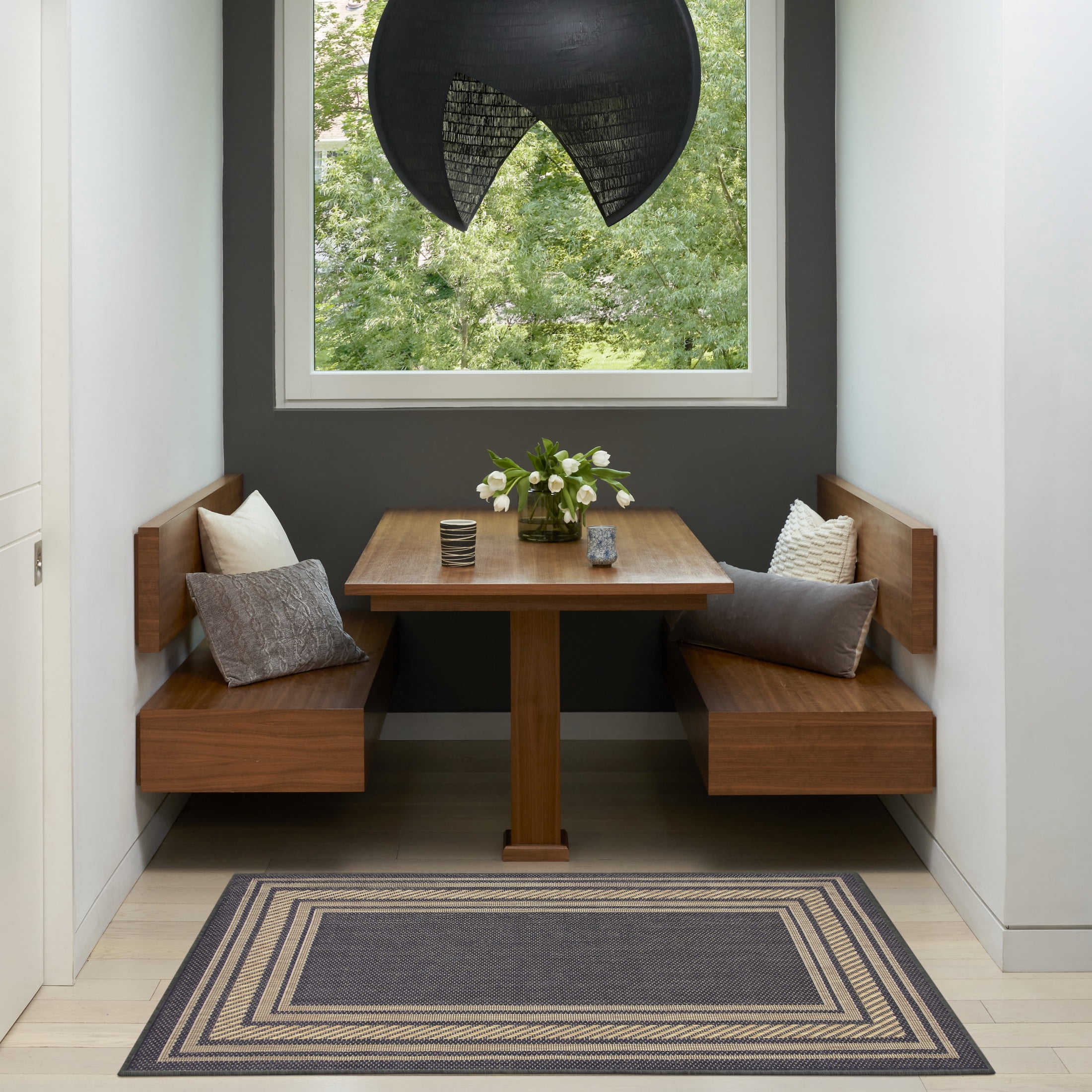 Nourison Horizon Indoor/Outdoor 2' x 3' Charcoal Modern Rug