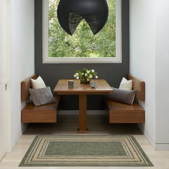Nourison Horizon Indoor/Outdoor 2' x 3' Green Modern Rug