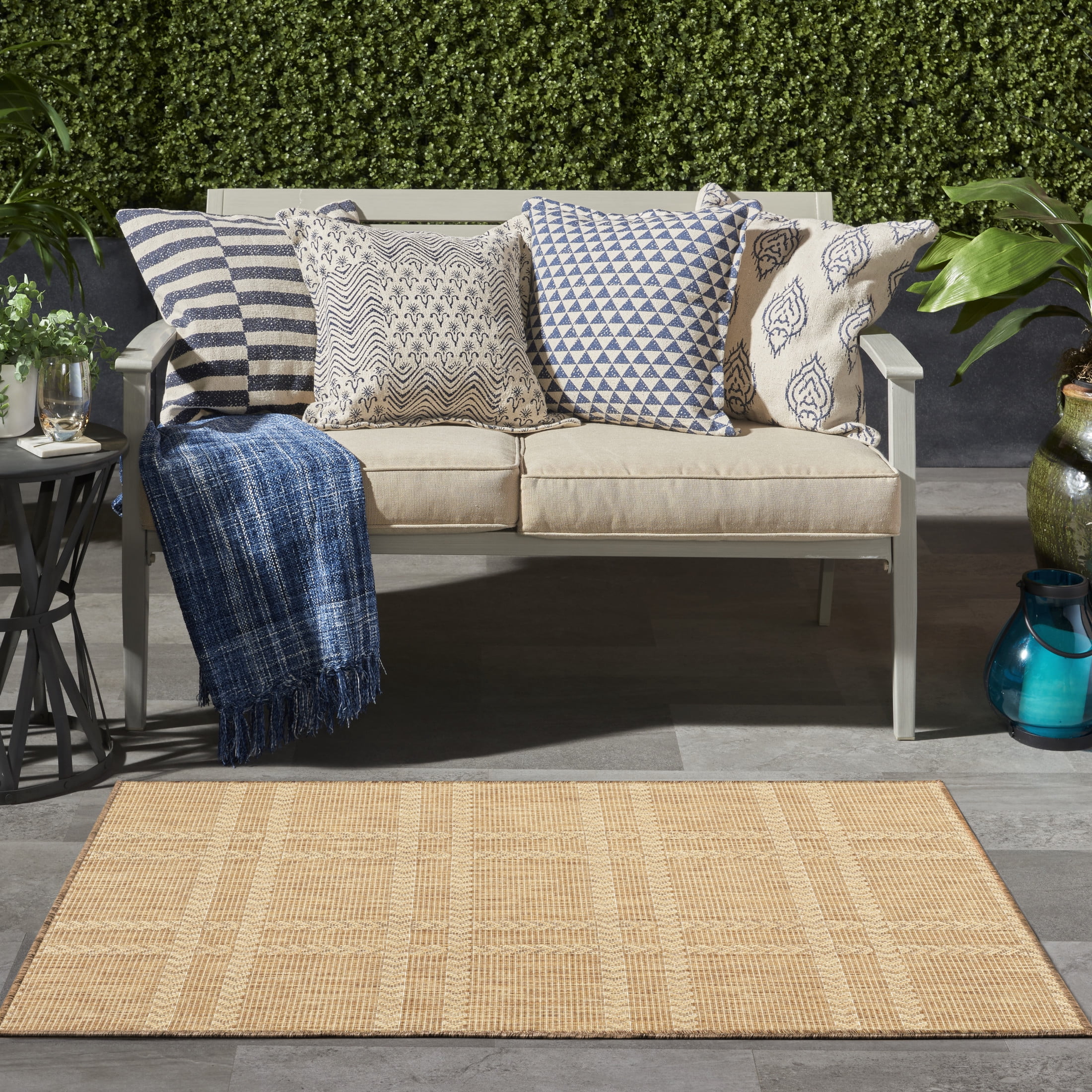 Nourison Horizon Indoor/Outdoor 3' x 5' Natural Modern Rug