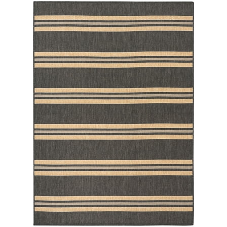 Nourison Horizon Indoor/Outdoor 4' x 6' Charcoal Modern Rug