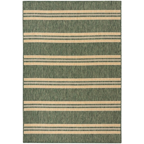 Nourison Horizon Indoor/Outdoor 4' x 6' Green Modern Rug