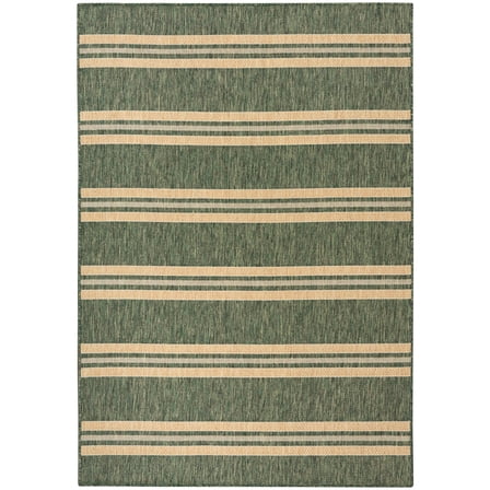Nourison Horizon Indoor/Outdoor 4' x 6' Green Modern Rug