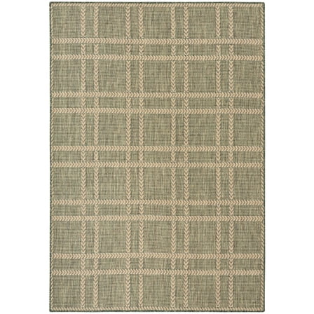 Nourison Horizon Indoor/Outdoor 4' x 6' Green Modern Rug