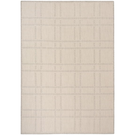 Nourison Horizon Indoor/Outdoor 4' x 6' Grey Modern Rug