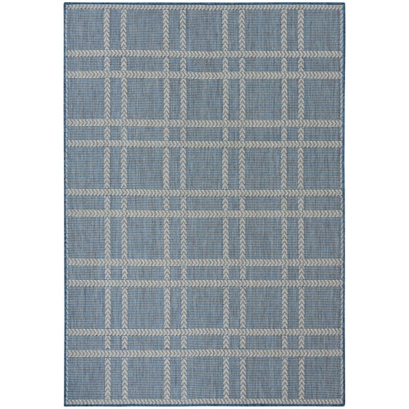 Nourison Horizon Indoor/Outdoor 4' x 6' Navy Modern Rug