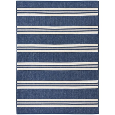 Nourison Horizon Indoor/Outdoor 4' x 6' Navy Modern Rug