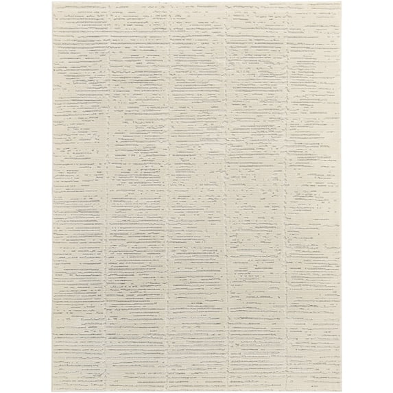 Nourison Hues Ribbed Indoor Area Rug Ivory Grey 5'3" x 7'3"
