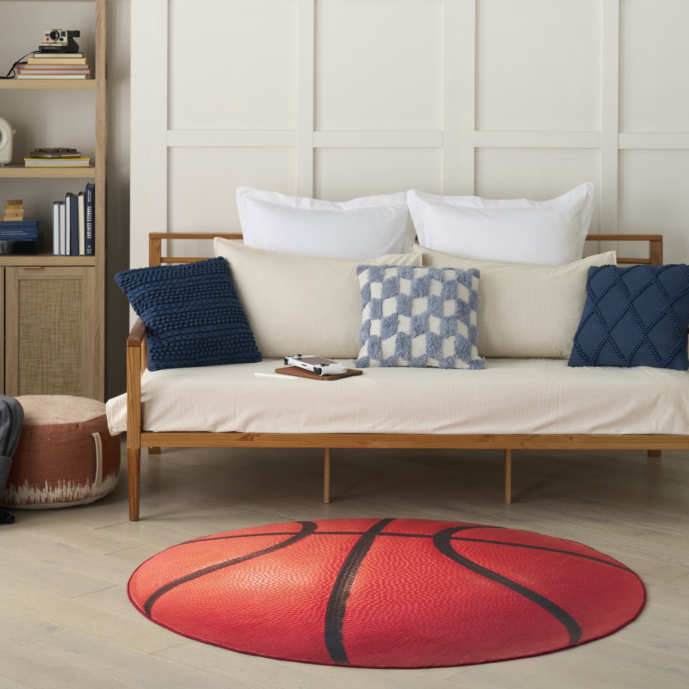 Nourison Imagination 5' x Round Orange Kids Indoor Rug