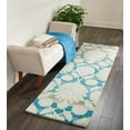 thumbnail image 1 of Nourison India House Damask Ivory/Teal Area Rug, 1 of 4